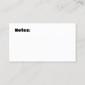 Stommelvormig Visitekaartje (Achterkant)