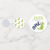 Stomp and Chomp Dinosaur First Birthday Green Dino Confetti (Voorkanten)