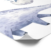 Stomp, Chomp en Roar Dinosaur Boys Birthday Party Poster (Hoek)