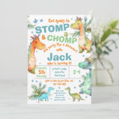 STOMP! CHOMP! Invitation à une fête d'anniversaire (Debout devant)