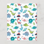 Stomp Chomp Rawr Dinosaur Birthday Party Invite (Achterkant)