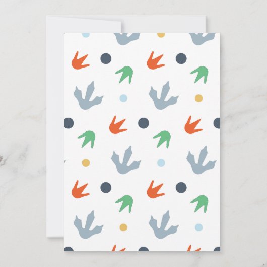 Stomp Chomp Rawr Dinosaur Invitation Anniversaire (Dos)