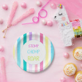 Stomp chomp roar dinosaur-thema papieren bordje (Feest)