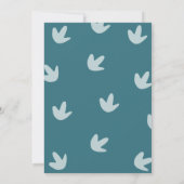 Stomp Chomp Roar Dinosaur Vier verjaardag Kaart (Achterkant)