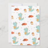 Stomp, Chomp & Roar Dinosaurus Verjaardagsfeest Kaart (Achterkant)