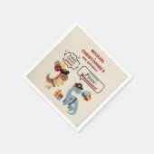 Stomp Chomp Roar Pirate Dinosaur Twin Boy Verjaard Servet (Hoek)