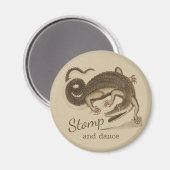 Stomp en dans CC0894 Wilde krokodil Magneet (Voorkant / Achterkant)