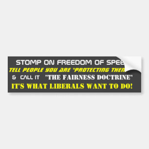 STOMP INZAKE DE VRIJHEID VAN SPEECH...(LEZEN... OR BUMPERSTICKER