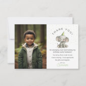 Stomp on Over, Schattigee olifant, verjaardagsfoto Bedankkaart (Voorkant)