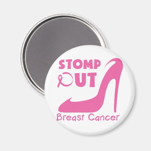 Stomp Out Breast Cancer Magneet (Voorkant / Achterkant)