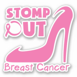 Stomp Out Breast Cancer Sticker