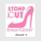 Stomp Out Breast Cancer Sticker (Vel)