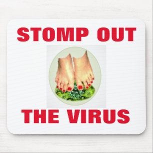 STOMP OUT THE VIRUS MOUSE PAD MUISMAT