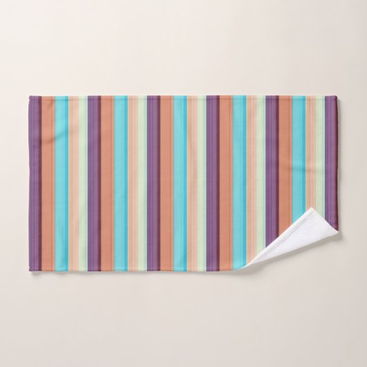 Stompblauwe strepen bad handdoek (Handdoek)
