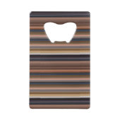 Stompblauwe strepen kredietkaart flessenopener (Voorkant)