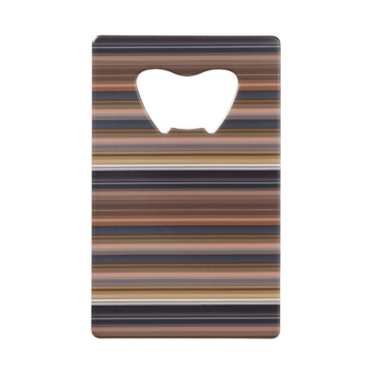 Stompblauwe strepen kredietkaart flessenopener (Voorkant)