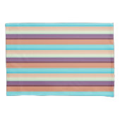 Stompblauwe strepen kussensloop (Voorkant-Links)