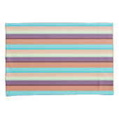 Stompblauwe strepen kussensloop (Voorkant-Rechts)