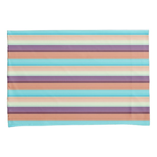 Stompblauwe strepen kussensloop (Voorkant-Rechts)