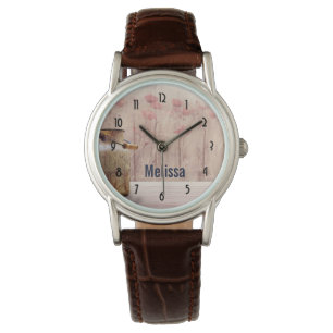 Stompen kan landstijl op hout horloge
