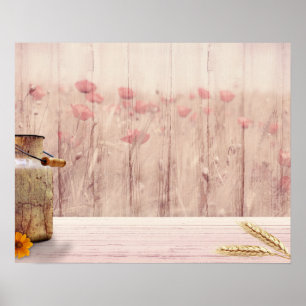 Stompen kan landstijl op hout poster