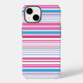 Stompen met blauwe roze strepen Case-Mate iPhone case (Achterkant)