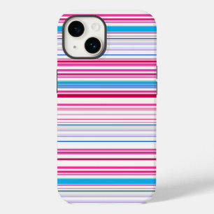 Stompen met blauwe roze strepen Case-Mate iPhone 14 hoesje