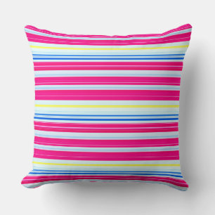 Stompen met blauwe roze strepen kussen