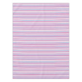 Stompen met blauwe roze strepen tafelkleed (Voorkant)