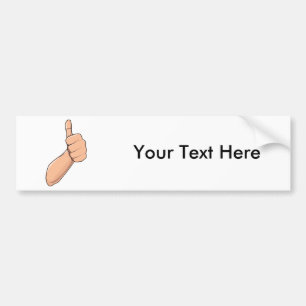 Stompen omhoog / Hitchhiking Hand Sign Gesture 3 Bumpersticker