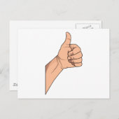 Stompen omhoog / Hitchhiking Hand Sign Gesture Briefkaart (Voorkant / Achterkant)