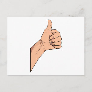 Stompen omhoog / Hitchhiking Hand Sign Gesture Briefkaart