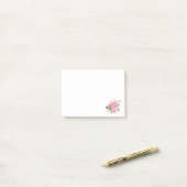 Stompen van Pink Peony Post-it® Notes (Op bureau)