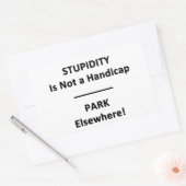 Stompheid is geen Handicap. Rechthoekige Sticker (Envelop)