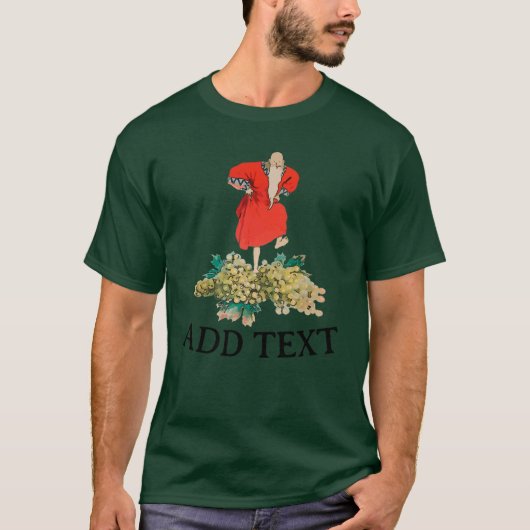 Stomping druiven, vino, bewerk tekst, T-shirt (Voorkant)