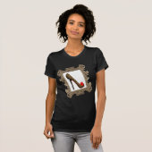 Stomppomp van leopard Stiletto T-shirt (Voorkant volledig)