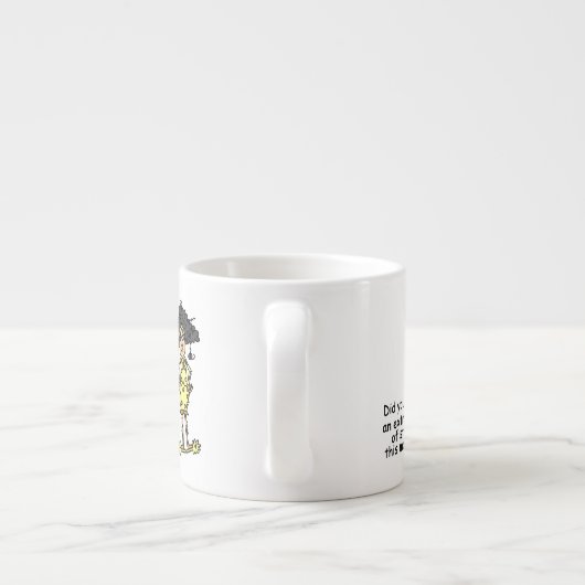 Stompzinnigheid Humor Espresso Kop (Achterkant)