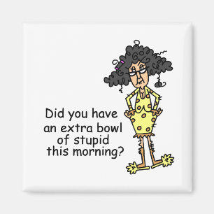 Stompzinnigheid Humor Magneet