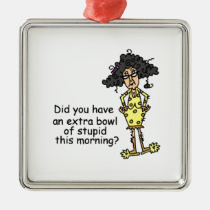 Stompzinnigheid Humor Metalen Ornament