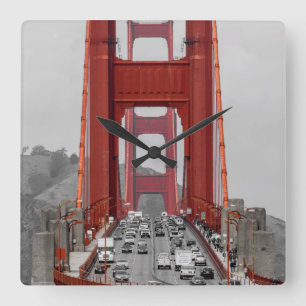 STOND! GOLDEN GATE BRIDGE CALIFORNIA USA VIERKANTE KLOK