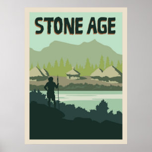 Stone Age Board Game Minimal Travel Style Ga Poster