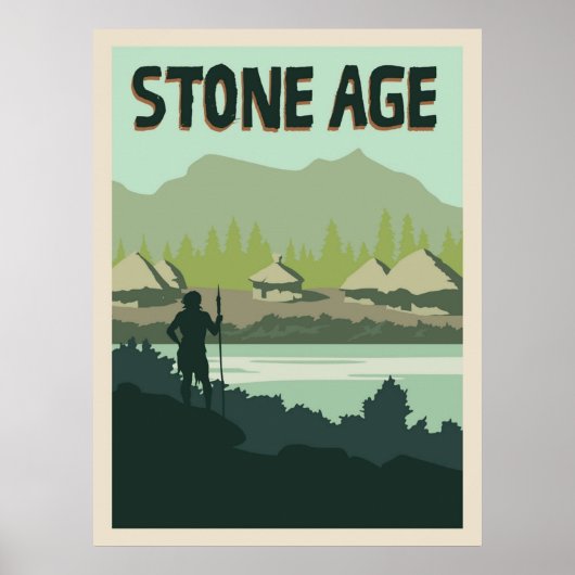 Stone Age Board Game Minimal Travel Style Ga Poster (Voorkant)