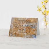 Stone Age Happy Birthday Bill Kaart (Gele Bloem)