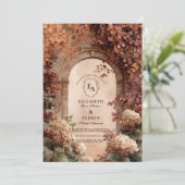 Stone Arch Fall Wedding Kaart (Staand voorkant)