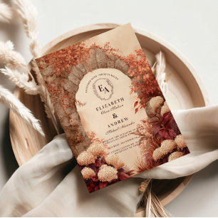  Stone Arch Fall Wedding Kaart