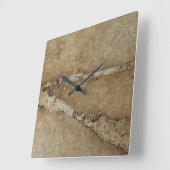 Stone Background - Marble Travertine Rock Sjabloon Vierkante Klok (Hoek)