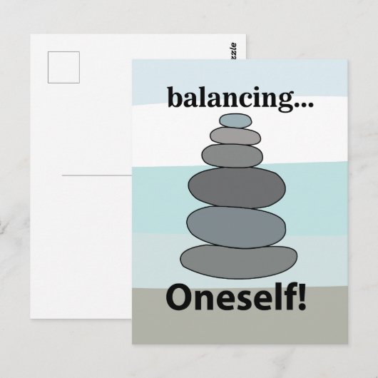 Stone Balancing Briefkaart (Voorkant / Achterkant)