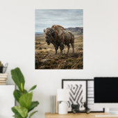 Stone Bison Endless Plains Poster (Thuiskantoor)