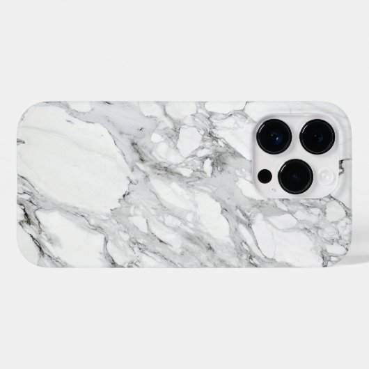 Stone Black White Grey Carrara Marble Case-Mate iPhone Case (Achterkant (horizontaal))
