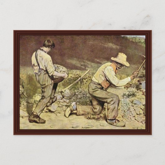 Stone Breakers door Courbet Gustave Briefkaart (Voorkant)
